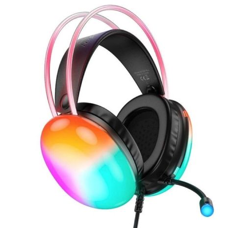 Навушники HOCO W109 Plus Rich USB, 2m, LED | 7.1 channel gaming headphones black