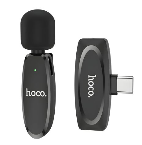 Мікрофон Петличний Бездротовий Hoco L15 Type-C Чорний Мікрофон Петличний Бездротовий Hoco L15 Type-C Чорний
