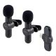 Микрофон Петличный Беспроводной Remax K10 Twin Type C Черный Микрофон Петличный Беспроводной Remax K10 Twin Type C Черный