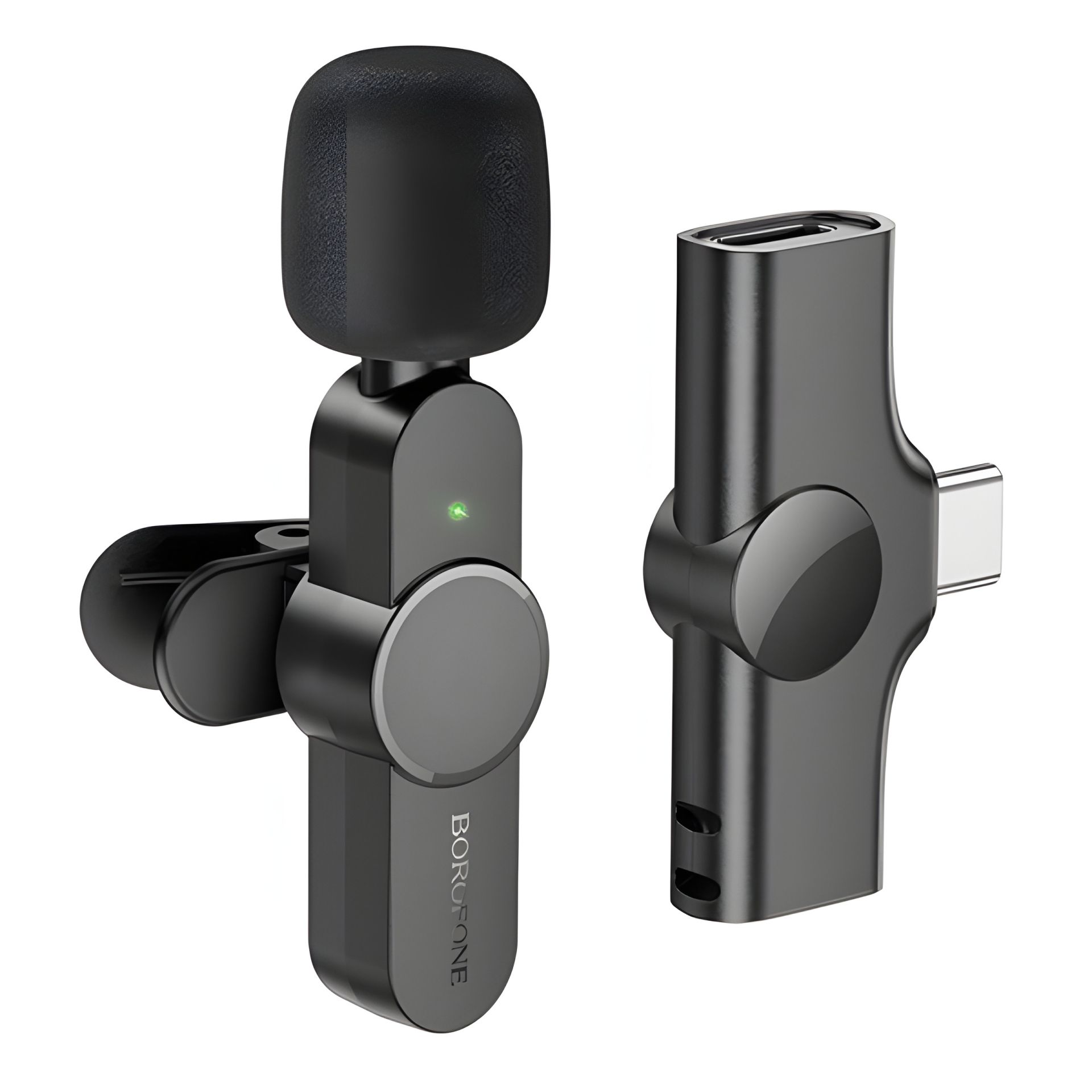 Микрофон Петличный Беспроводной Borofone BFK12 Type-C Черный Микрофон Петличный Беспроводной Borofone BFK12 Type-C Черный