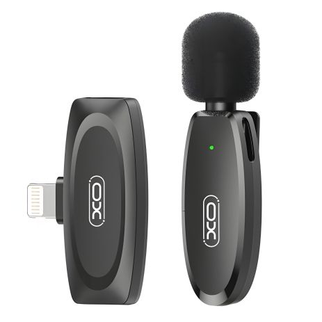 Мікрофон Петличний Бездротовий XO MKF08B Lightning Чорний Мікрофон Петличний Бездротовий XO MKF08B Lightning Чорний