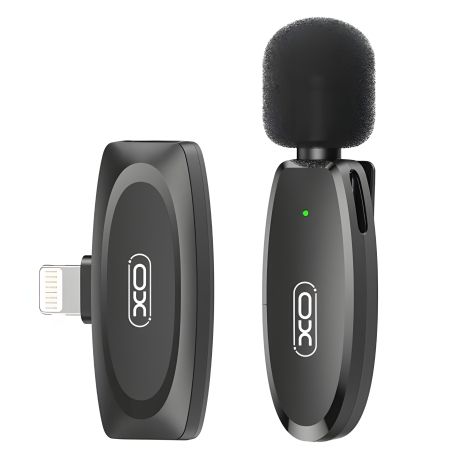 Мікрофон Петличний Бездротовий XO MKF08B Lightning Чорний Мікрофон Петличний Бездротовий XO MKF08B Lightning Чорний