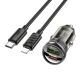 Автомобільний зарядний пристрій Hoco Z53A USB/ Type-C PD 30W QC transparent black + кабель Type-C to Lightning Автомобільний зарядний пристрій Hoco Z53A USB/ Type-C PD 30W QC transparent black + кабель Type-C to Lightning
