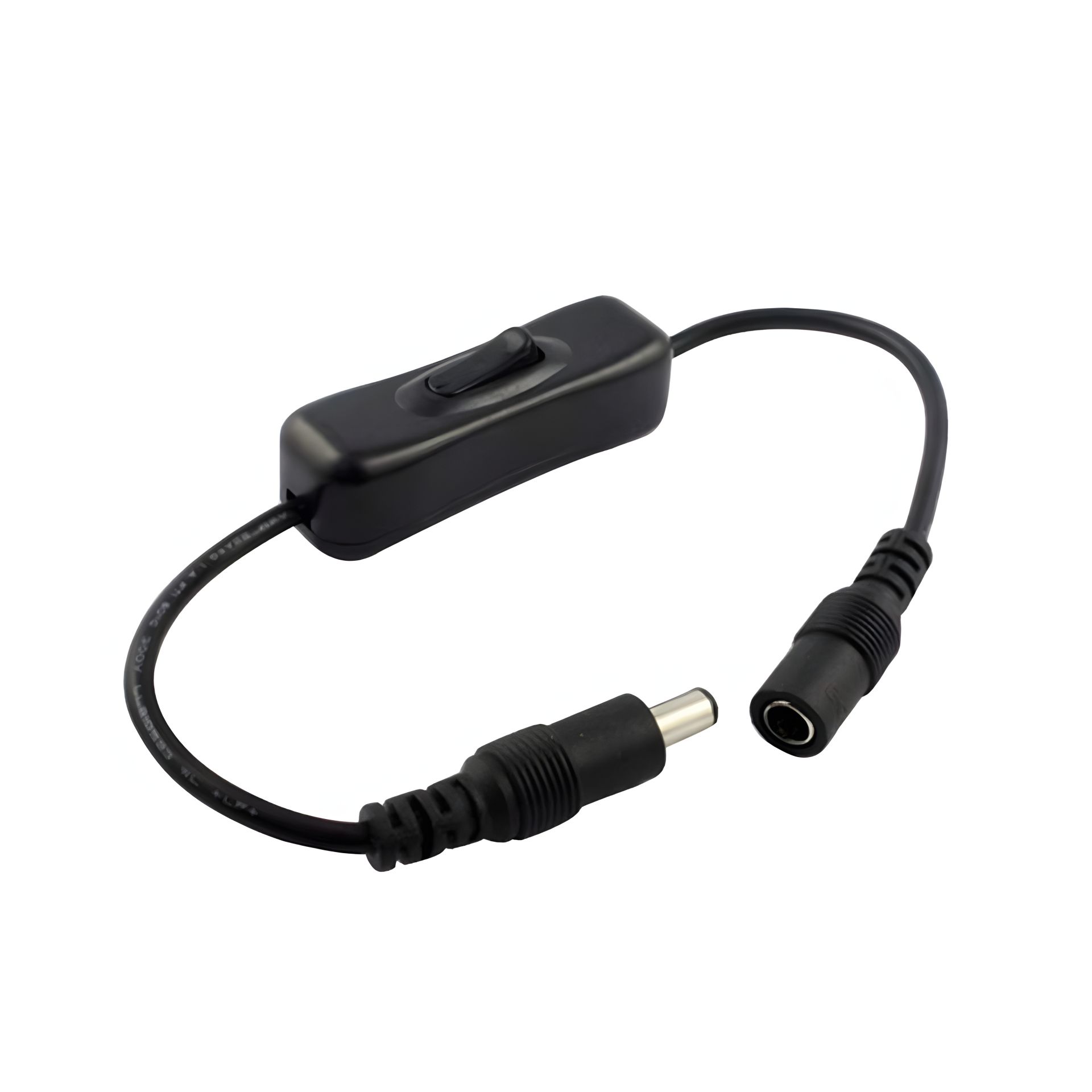 DC Кабель удлинитель с выключателем 0.25m (женский/мужской) черный DC Кабель удлинитель с выключателем 0.25m (женский/мужской) черный