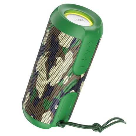 Портативна колонка HOCO BS48 Artistic sports BT5.1, IPX5, USB, AUX, FM, 5W, RGB, 2h speaker Camouflage Green