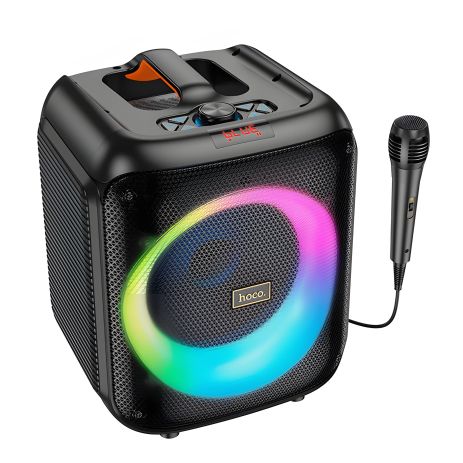 Портативна колонка HOCO HA1 Graceful outdoor BT speaker, 30W, BT5.1, AUX, USB, TF, TWS, 4h Black Портативна колонка HOCO HA1 Graceful outdoor BT speaker, 30W, BT5.1, AUX, USB, TF, TWS, 4h Black