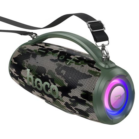 Акустика Hoco HA4 Surge outdoor BT плеєр |BT5.3, TWS, AUX/USB/TF/FM, 2x20W| Camouflage-Green Акустика Hoco HA4 Surge outdoor BT плеєр |BT5.3, TWS, AUX/USB/TF/FM, 2x20W| Camouflage-Green