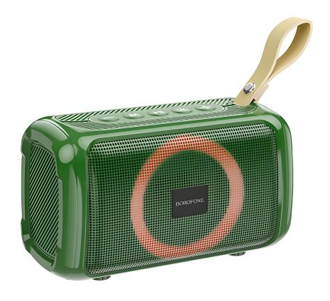 Бездротова портативна колонка BOROFONE BR17 Cool sports, BT5.1, TWS, AUX, FM, TF, USB, 4Hours, 5W, Dark Green Бездротова портативна колонка BOROFONE BR17 Cool sports, BT5.1, TWS, AUX, FM, TF, USB, 4Hours, 5W, Dark Green