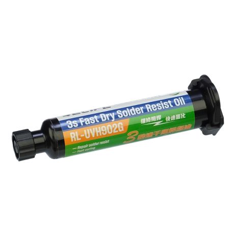 Лак ізоляційний Relife RL-UVH902G 3S швидковисихаючий, зелений, в шприці, 10 ml Лак ізоляційний Relife RL-UVH902G 3S швидковисихаючий, зелений, в шприці, 10 ml