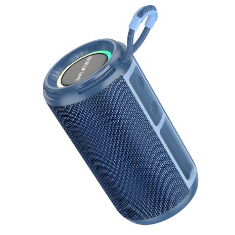 Портативная Bluetooth колонка Borofone BR37 TWS с LED подсветкой blue