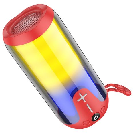 Портативна Bluetooth колонка Borofone BR33 TWS із LED підсвічуванням red