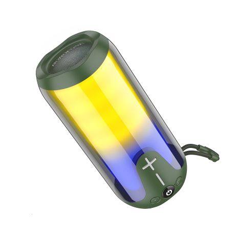 Портативна Bluetooth колонка Borofone BR33 TWS з LED підсвічуванням dark green
