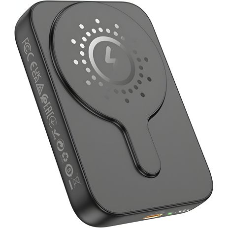 Повербанк Hoco J117A 10000mAh магнитный с беспроводной зарядкой, чёрный Повербанк Hoco J117A 10000mAh магнитный с беспроводной зарядкой, чёрный