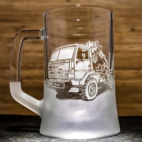 Подарунок для водія - Пивний бокал з гравіюванням "КАМАЗ Лісовоз"