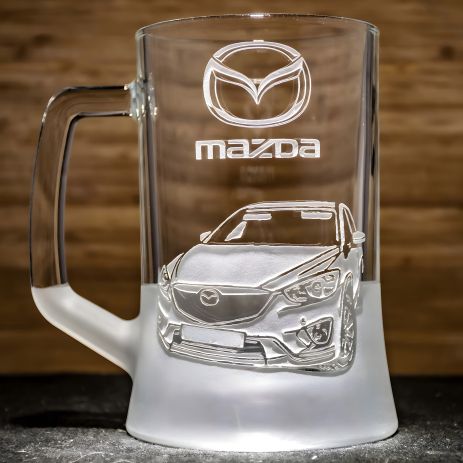Бокал для пива с гравировкой Mazda CX-5 от SandDecor Бокал для пива с гравировкой Mazda CX-5 от SandDecor
