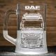 Подарок для водителя-дальнобойщика - бокал для пива с гравировкой DAF