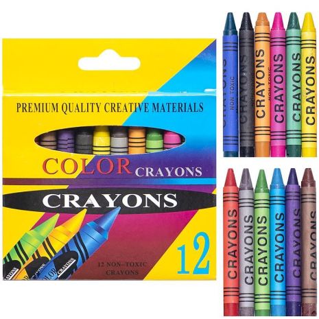 Воскові олівці 12 кольорів CRAYONS