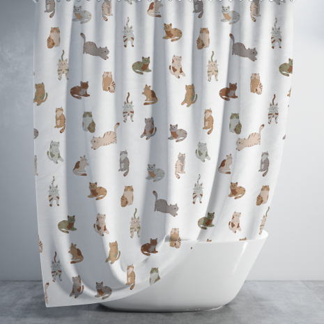 Штора для ванної Kitties Tropic 180x200 cм 7183 Штора для ванної Kitties Tropic 180x200 cм 7183
