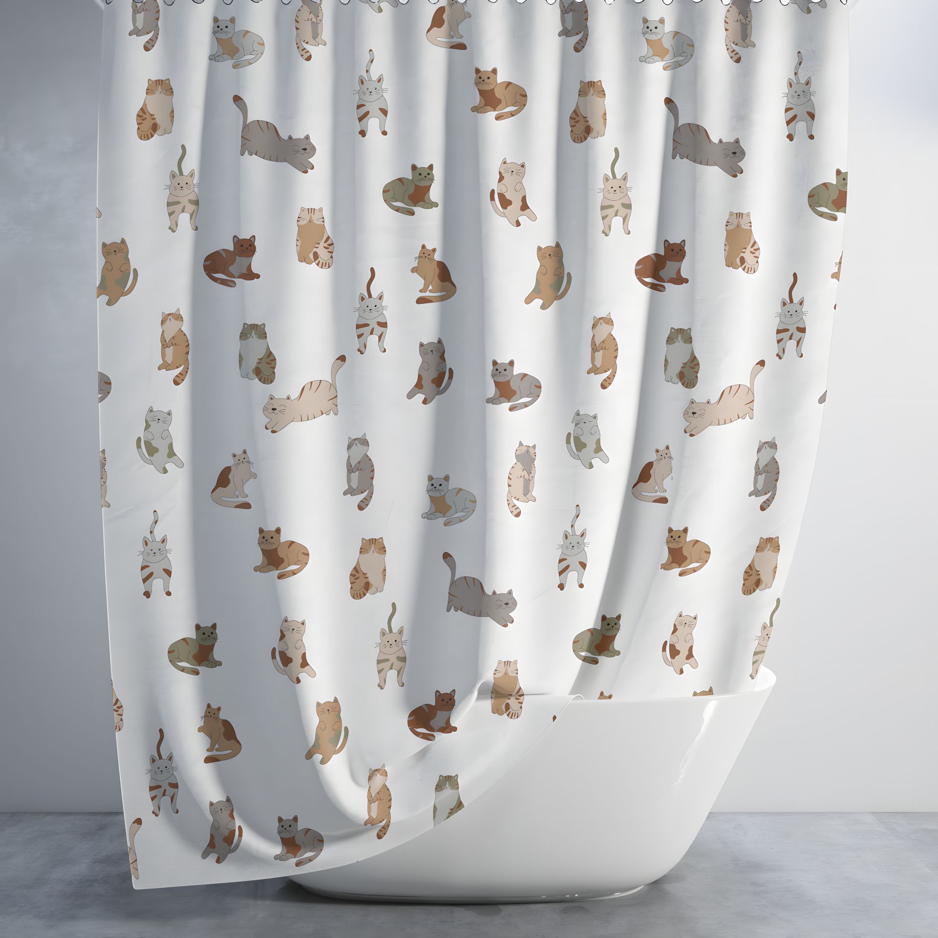 Ванночная штора Kitties Tropic, размер 180x200 см, модель 7183 Ванночная штора Kitties Tropic, размер 180x200 см, модель 7183