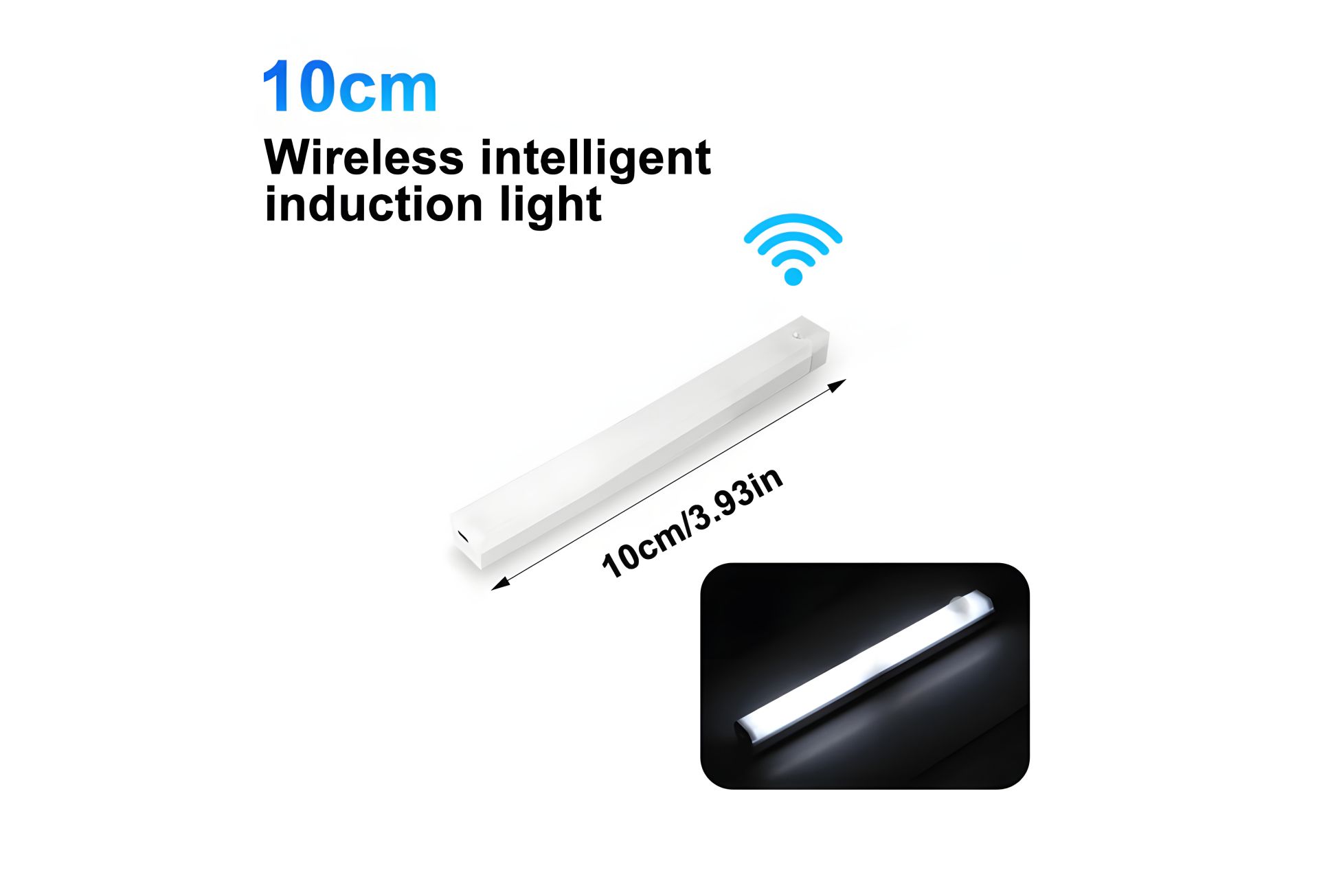 LED світильник/нічник 10cm сенсорний, портативний, White | USB Type-C, 6LEDs, 0.1m, Тепле світло, магнітне кріплення | 2 режими | Для кухні, гардеробу, спальні, коридору LED світильник/нічник 10cm сенсорний, портативний, White | USB Type-C, 6LEDs, 0.1m, Тепле світло, магнітне кріплення | 2 режими | Для кухні, гардеробу, спальні, коридору