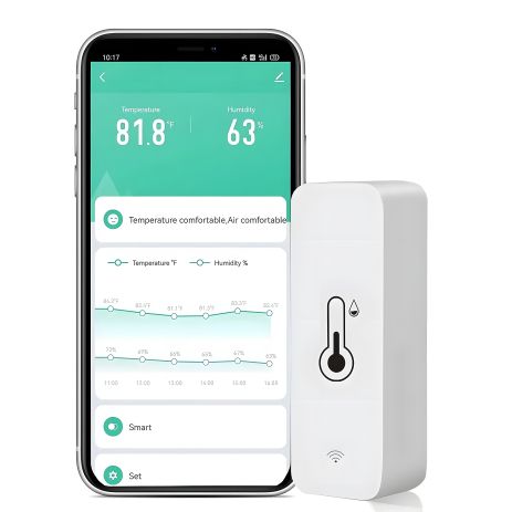 Розумний датчик температури та вологості BTH01 | SmartHome, Bluetooth | For SmartLife APP (iOS, Android) | White Розумний датчик температури та вологості BTH01 | SmartHome, Bluetooth | For SmartLife APP (iOS, Android) | White