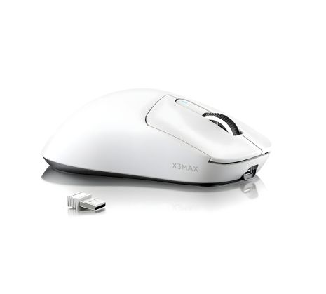 Трьохрежимна бездротова миша ATTACK SHARK X3 MAX PAW3950 Wireless Gaming Mouse, біла Трьохрежимна бездротова миша ATTACK SHARK X3 MAX PAW3950 Wireless Gaming Mouse, біла