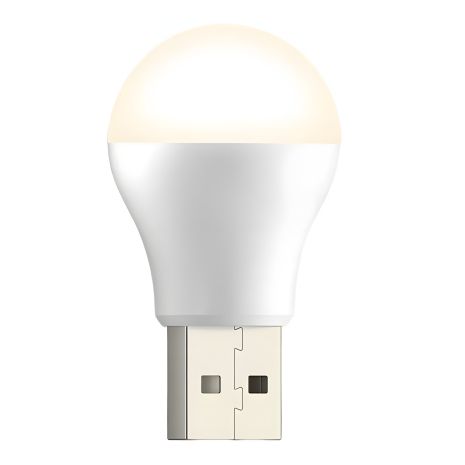 USB LED лампочка теплый свет