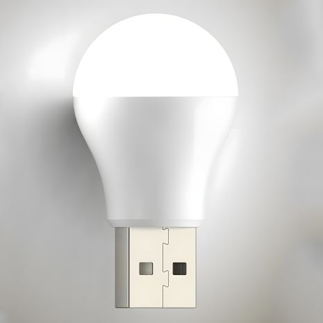 USB LED лампочка "груша" холодне світло