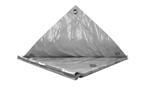 Тент универсальный TARPAULIN 4 × 8 м 110 г/м² Silver MASTERTOOL 79-7408
