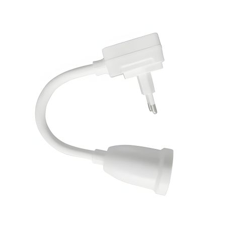 Гнучкий патрон для лампи E27 з вимикачем, білий Гнучкий патрон для лампи E27 з вимикачем, білий