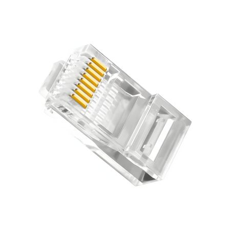 Конектор RJ45 Cat6 прозорий Конектор RJ45 Cat6 прозорий