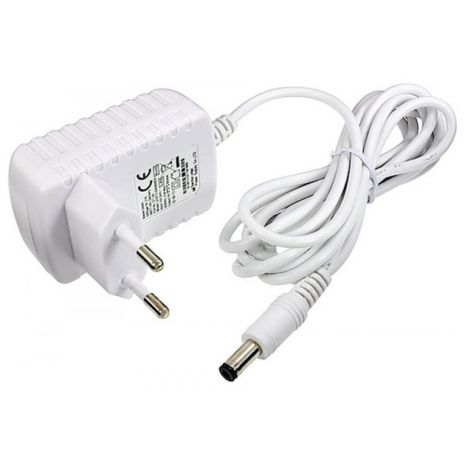 Блок питания/Адаптер AC-DC 12V 2A 5.5x2.5(2.1)mm | Для ИБП, тюнера, камеры, ресивера и устройств с питанием DC 12V до 2A | White