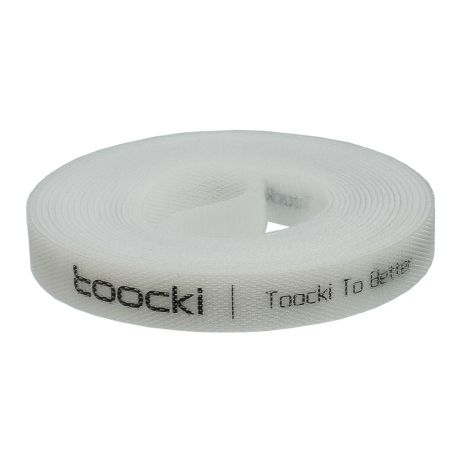 Кабельний органайзер Toocki для стяжки дротів з липучкою, 10 мм x 3 м, білий Кабельний органайзер Toocki для стяжки дротів з липучкою, 10 мм x 3 м, білий