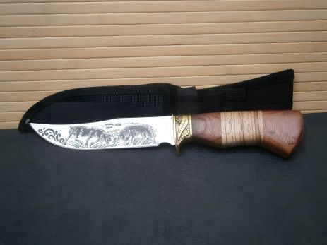 Ніж для полювання, риболовлі та туризму Лось 3386 з чохлом 28 см Ніж для полювання, риболовлі та туризму Лось 3386 з чохлом 28 см