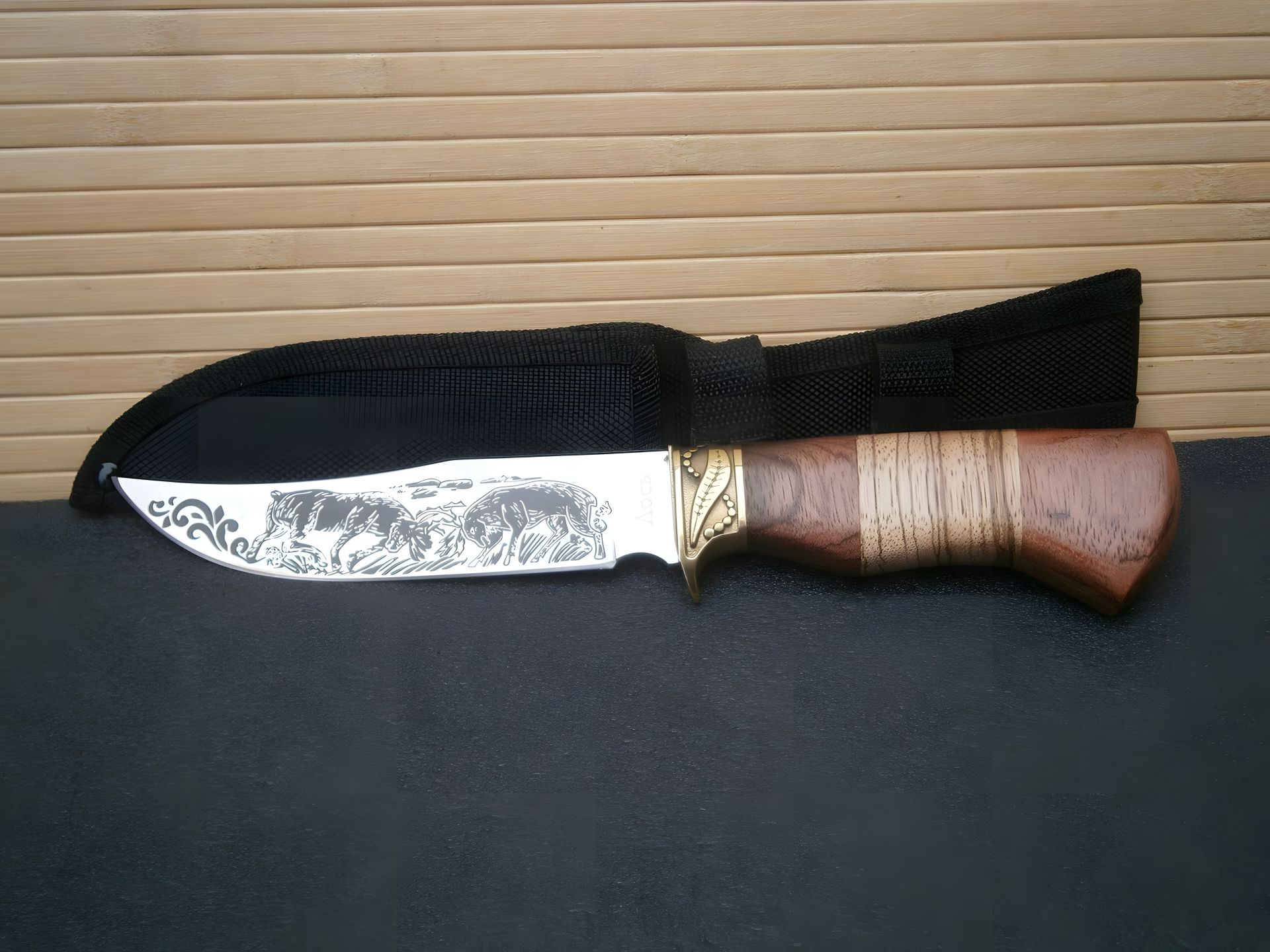 Ніж для полювання, риболовлі та туризму Лось 3386 з чохлом 28 см міцна сталь Ніж для полювання, риболовлі та туризму Лось 3386 з чохлом 28 см міцна сталь