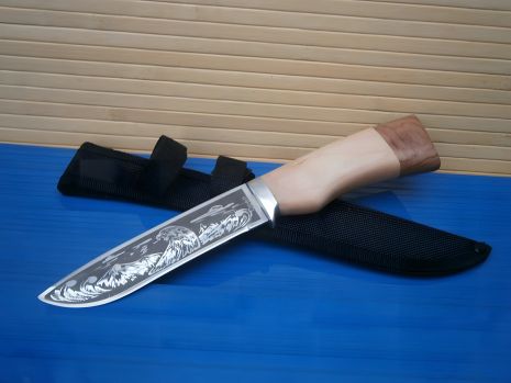 Нож для охоты, рыбалки и туризма Орел 3492 с чехлом 28 см