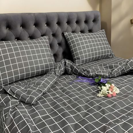 Комплект постельного белья семейный MakSon серая клетка, Бязь GOLD LUX 100% хлопок (002-2145210Б) Комплект постельного белья семейный MakSon серая клетка, Бязь GOLD LUX 100% хлопок (002-2145210Б)