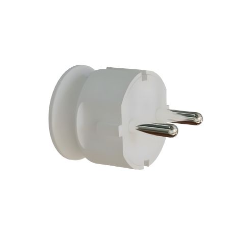 Вилка електромережна без заземлення з кутовим введенням кабелю ТМ VIROK 09V001