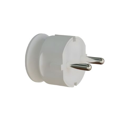 Вилка електромережна без заземлення з кутовим введенням кабелю ТМ VIROK 09V001 Вилка електромережна без заземлення з кутовим введенням кабелю ТМ VIROK 09V001