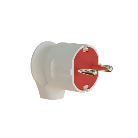 Электросетевая вилка угловая с заземлением VIROK 09V005