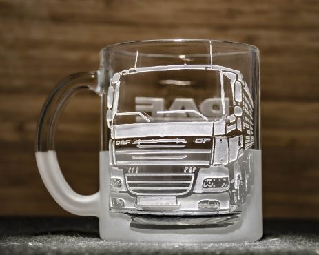 Чашка для чая и кофе с гравировкой грузовика и логотипа DAF CF