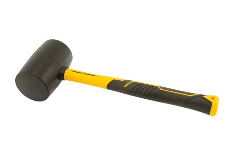 Резиновая киянка 66 мм 680 г с фибергласовой ручкой черного цвета MASTERTOOL 02-2303 Резиновая киянка 66 мм 680 г с фибергласовой ручкой черного цвета MASTERTOOL 02-2303