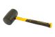 Гумова киянка 72 мм 900 г з фібергласовою ручкою (чорна) MASTERTOOL 02-2304