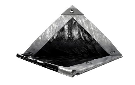 Тент SILVER/BLACK 4х6 м двухсторонний 200 г/м² MASTERTOOL 89-5406