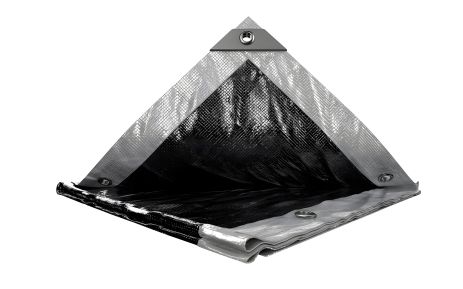 Двухсторонний Тент SILVER/BLACK 6х8 м 200 г/м² MASTERTOOL 89-5608