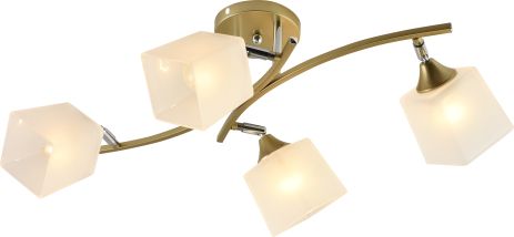 Decorative chandelier VALESO XA1439A/4 GOLD+CR with 2 lampshades