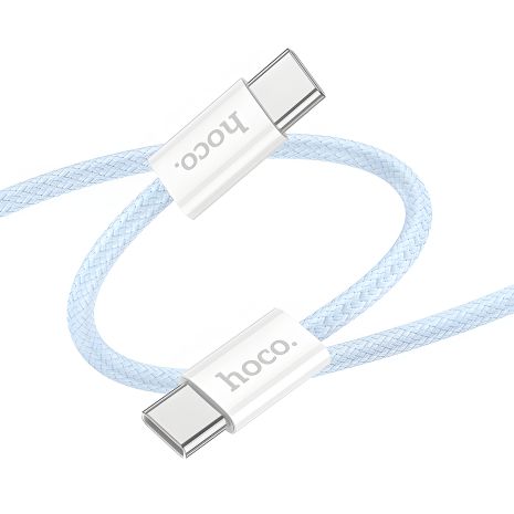 Кабель Hoco X104 Type-C to Type-C PD 60W 2m blue Кабель Hoco X104 Type-C to Type-C PD 60W 2m blue