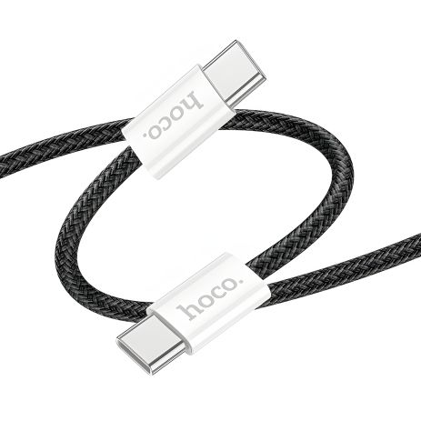USB кабель Hoco X104, Type-C to Type-C, PD 60W, 1m, чорний