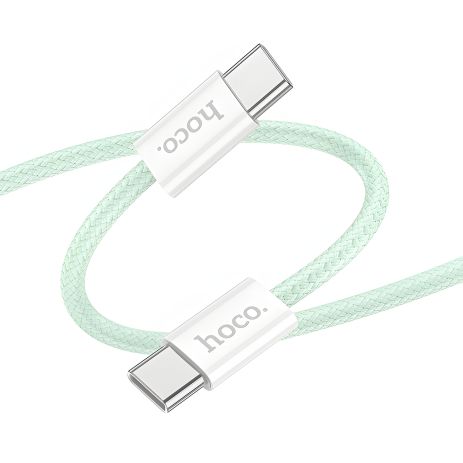 Кабель Hoco X104 Type-C to Type-C PD 60W 1m green Кабель Hoco X104 Type-C to Type-C PD 60W 1m green