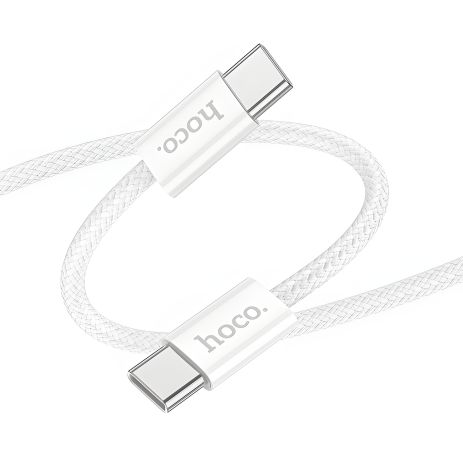 Кабель Hoco X104 Type-C to Type-C PD 60W 1m white Кабель Hoco X104 Type-C to Type-C PD 60W 1m white